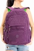Unisex Sırt Çantası Hafif Yağmur Geçirmez Klinkır Kumaş Laptop Bölmeli Seyahat Çantası 43*30 Cm - 8