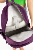 Unisex Sırt Çantası Hafif Yağmur Geçirmez Klinkır Kumaş Laptop Bölmeli Seyahat Çantası 43*30 Cm - 9
