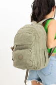 Unisex Sırt Çantası Hafif Yağmur Geçirmez Klinkır Kumaş Laptop Bölmeli Seyahat Çantası 43*30 Cm - 11