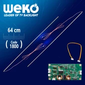 58'' Universal Monitör E-Led (7020) 640Mm 12V Çift Led+Sürücü+Kablo Takım thumbnail 2