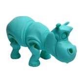 3d Hareketli Oyuncak Su Aygırı & Dekor - Turkuaz thumbnail 4