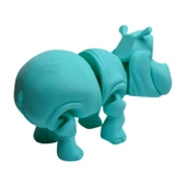 3d Hareketli Oyuncak Su Aygırı & Dekor - Turkuaz thumbnail 6