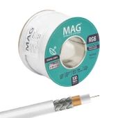 MAG RG6/U6 1.00 MM 64*0.12 TEL CCS MAKARALI YERLİ ÜRETİM ANTEN KABLOSU  (100 METRE) - 3
