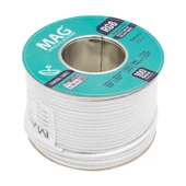 MAG RG6/U6 1.00 MM 64*0.12 TEL CCS MAKARALI YERLİ ÜRETİM ANTEN KABLOSU  (100 METRE) - 2