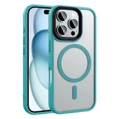 Gpack Apple iPhone 16 Pro Max Kılıf Flet Wireless Şarj Özellikli Mat Arka Füme Yüzey thumbnail 4