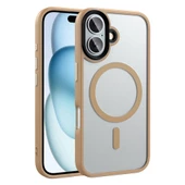 Gpack Apple iPhone 16 Kılıf Flet Wireless Şarj Özellikli Mat Arka Füme Yüzey thumbnail 8