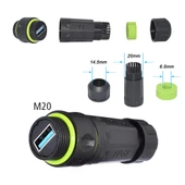 Powermaster PM-24598 Dişi - Dişi IP68 Su Geçirmez 3.0 USB-A Konnektör thumbnail 2