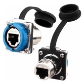 Powermaster PM-24597 Dişi - Dişi IP68 Su Geçirmez Metal RJ45 Konnektör thumbnail 2