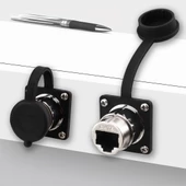 Powermaster PM-24597 Dişi - Dişi IP68 Su Geçirmez Metal RJ45 Konnektör thumbnail 3