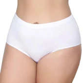 12 Adet Gümüş Bayan Battal Ribana Bato Külot Beyaz 3040 thumbnail 1