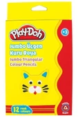Play Doh Jumbo Üçgen 12'li Kuru Boya Kalemi - 1