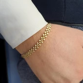 Erkek Altın Zincir Bileklik 14 Ayar - 1