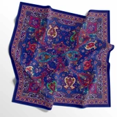 90 X 90 İpek Vual  İnce Eşarp - 03576 - 7