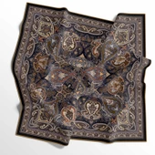 90 X 90 İpek Vual  İnce Eşarp - 03576 - 1