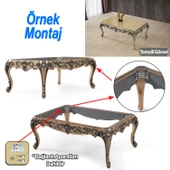 Begonvil Plastik Orta Sehpa Alt Ayak Takımı Etekli Eskitme Mobilya Zigon Ayağı Masa Ayakları Eskitme thumbnail 5