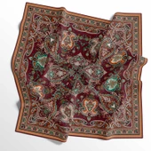 90 X 90 İpek Vual  İnce Eşarp - 03576 - 3