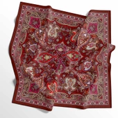 90 X 90 İpek Vual  İnce Eşarp - 03576 - 4