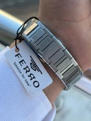 Ferro Çelik Kordon İç Fonksiyonları Aktif Chronograph 30 Mt Su Geçirmez Erkek Kol Saati EFM.40132.A6 thumbnail 6