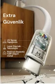 iphone 15 / 15 Plus / 15 Pro / 15 Pro Max uyumlu  Orijinal Şarj Kablosu Type-c 60W Örgü Kablo - 8