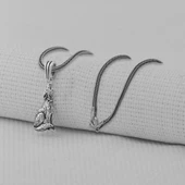 Kurt Simgeli 925 Ayar Erkek Gümüş Kolye thumbnail 1