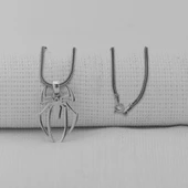 Örümcek Tasarımlı 925 Ayar Erkek Gümüş Kolye thumbnail 2