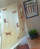 Banyo Havlusu , Plaj Havlusu ,Peştamal ,Koltuk örtüsü ( Çok amaçlı Kullanım )  & Baby Leopar Desen Baskılı - 1