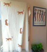 Banyo Havlusu , Plaj Havlusu ,Peştamal ,Koltuk örtüsü ( Çok amaçlı Kullanım )  & Baby Leopar Desen Baskılı - 2