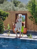Panço / Plaj elbisesi / Bornoz LEOPAR Desen Baskılı - 3