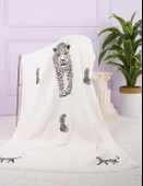 Banyo Havlusu ,Plaj Havlusu  ,Peştemal ,Koltuk örtüsü  ( Çok amaçlı Kullanım )  & Leopar Desen Baskılı - 4