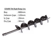 Tek Bıçak Toprak Burgu Ucu 12cm - 1