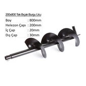 Tek Bıçak Toprak Burgu Ucu 20cm - 1
