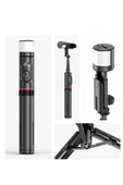 Torima Q12S Siyah Uzaktan Kumandalı Kablosuz Led Işıklı Selfie Çubuğu Tripod - 4