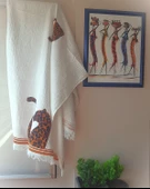 Banyo Havlusu , Plaj Havlusu ,Peştamal ,Koltuk örtüsü ( Çok amaçlı Kullanım )  & Leopar Gücü Desen Baskılı - 5