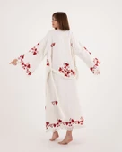 Bornoz ,Plaj Kıyafeti,Kimono , Kaftan ,Sabahlık  Kırmızı Kalp Desen Baskılı - 5