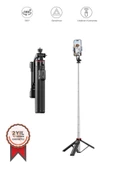 Torima Q12 Çok Amaçlı Tripod Kumandalı Selfie Çubuğu Siyah - 1