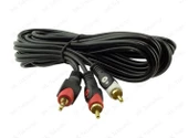 POWERMASTER 1. KALİTE 5M 2 RCA ERKEK + 3.5 MM STEREO ERKEK GOLD 5 METRE 2RCA AUX KABLO - 4