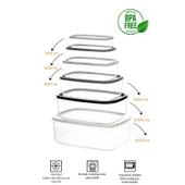 Porsima 1173 6' lı Derin Dondurucu Mikrodalga Saklama Kabı - Çok Amaçlı Erzak Saklama Kabı Seti - 3