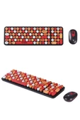 Torima TMK-07 Çok Renkli Retro Daktilo Görünümlü Kablosuz Q Klavye Mouse Seti - 3