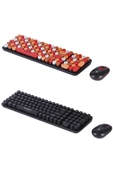 Torima TMK-07 Çok Renkli Retro Daktilo Görünümlü Kablosuz Q Klavye Mouse Seti - 4