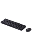 Torima TMK-07 Siyah Retro Daktilo Görünümlü Kablosuz Q Klavye Mouse Seti - 2