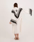 Bornoz ,Plaj Kıyafeti,Kimono , Kaftan ,Sabahlık  Yaşam Çarkı Sırt Baskılı - 1