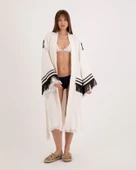 Bornoz ,Plaj Kıyafeti,Kimono , Kaftan ,Sabahlık  Yaşam Çarkı Sırt Baskılı - 4