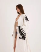 Bornoz ,Plaj Kıyafeti,Kimono , Kaftan ,Sabahlık  Yaşam Çarkı Sırt Baskılı - 2