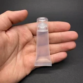 Boş Krem Tüpü Fliptop Kapaklı 10ml , Şeffaf Merhem Tüpü ,  Lipgloss Tüp 10 ml x 3 Adet thumbnail 4