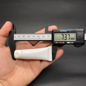 Beyaz Boş Krem Tüpü Fliptop Kapaklı 10ml , Beyaz Merhem Tüpü ,  Lipgloss Tüp 10 ml x 3 Adet thumbnail 3