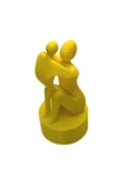 3D Anne ve Çocuk Figür - Sarı - 2