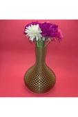 Origami Dekor Vazo - Altın Kahve - 1