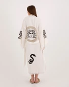 Bornoz ,Plaj Kıyafeti,Kimono , Kaftan ,Sabahlık  Medusa Baskılı - 1