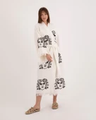 Bornoz ,Plaj Kıyafeti,Kimono , Kaftan ,Sabahlık  Medusa Baskılı - 6