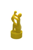 3D Anne ve Çocuk Figür - Sarı - 1